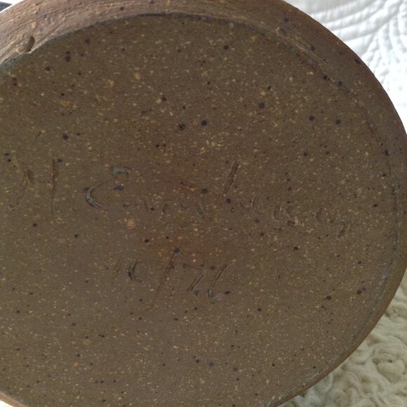 VTG Studio Pottery Salt Glaze, Hand Thrown Pitcher; 10/1976, Cottagecore, Cabin - Picture 5 of 5